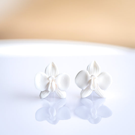 White Orchids Earrings • Modern earrings • Gold filled earrings • Sterling Silver earrings • Summer 2023