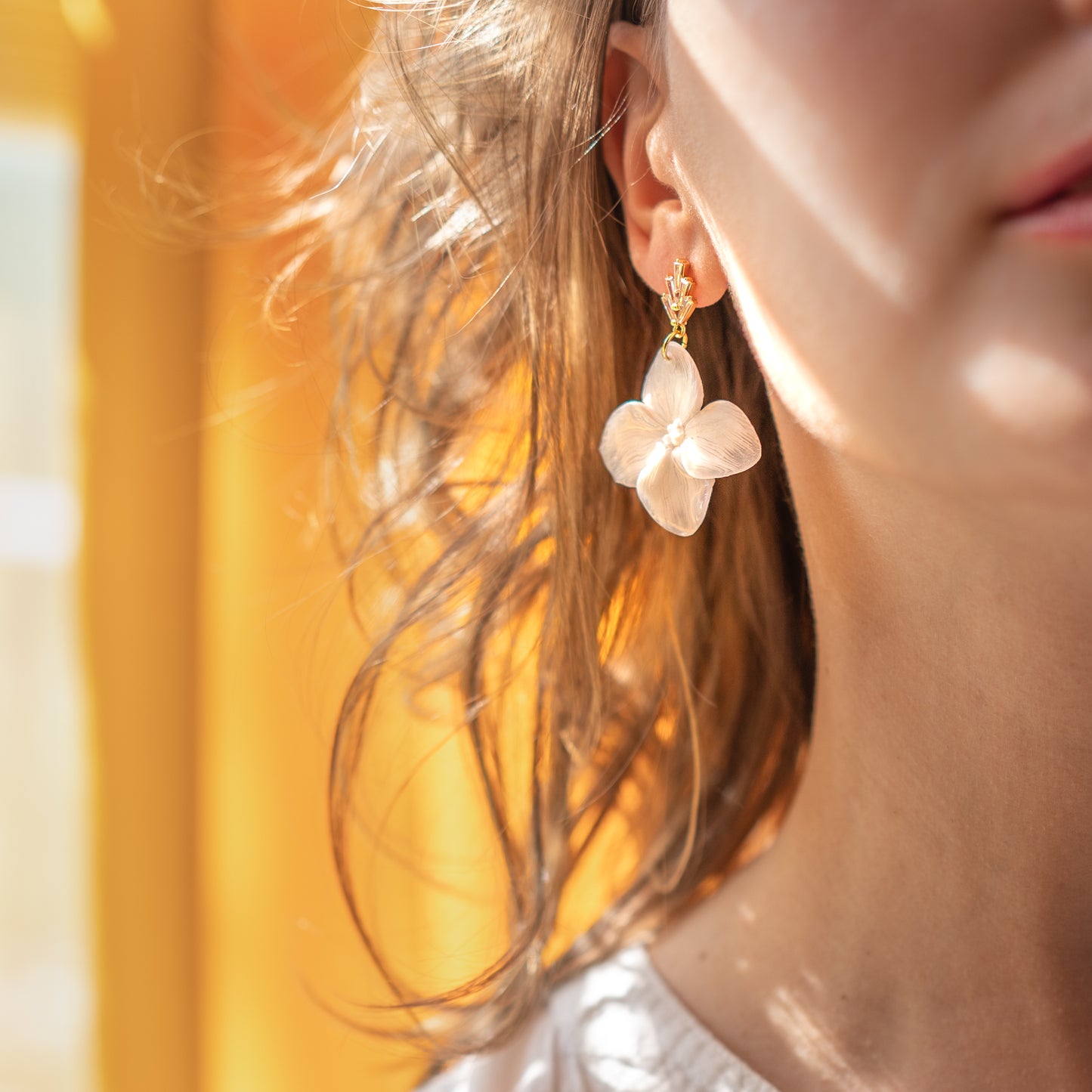 Hydrangea Earrings • Modern earrings • Studs earrings • Everyday earrings • Summer 2023