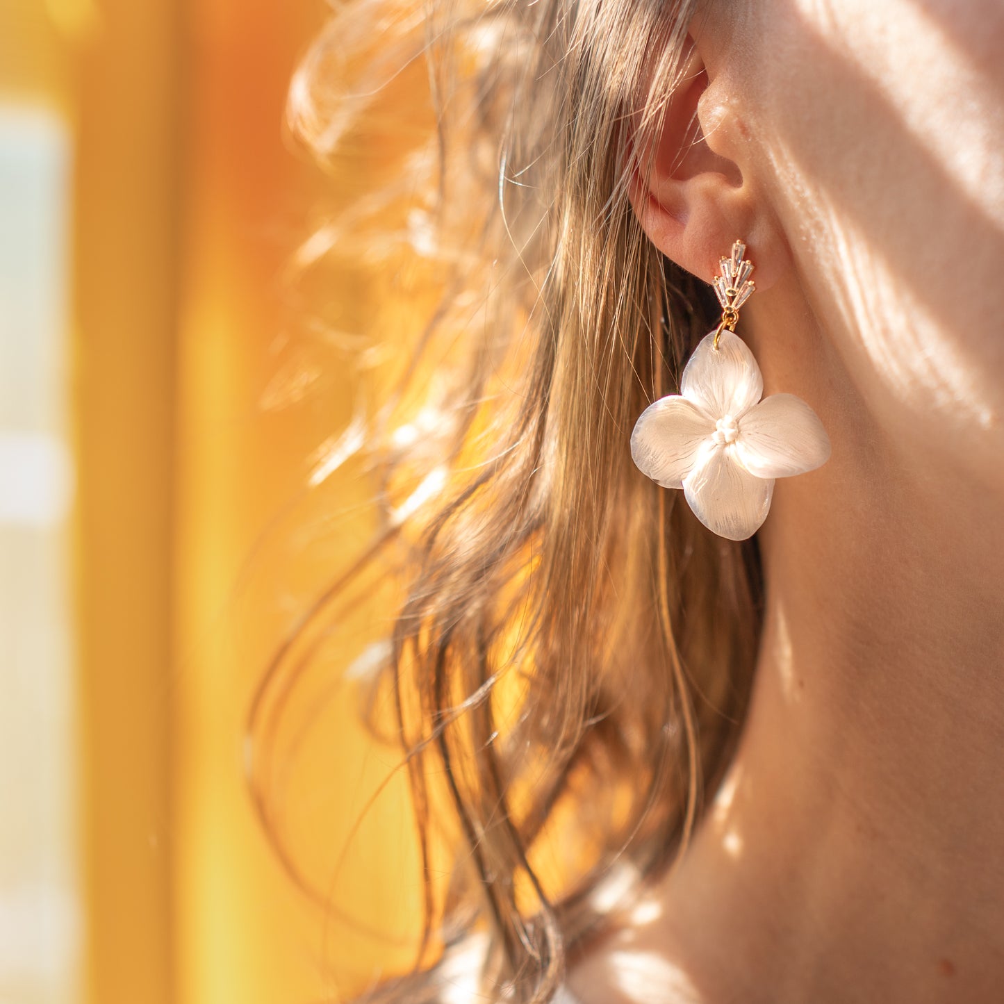 Hydrangea Earrings • Modern earrings • Studs earrings • Everyday earrings • Summer 2023