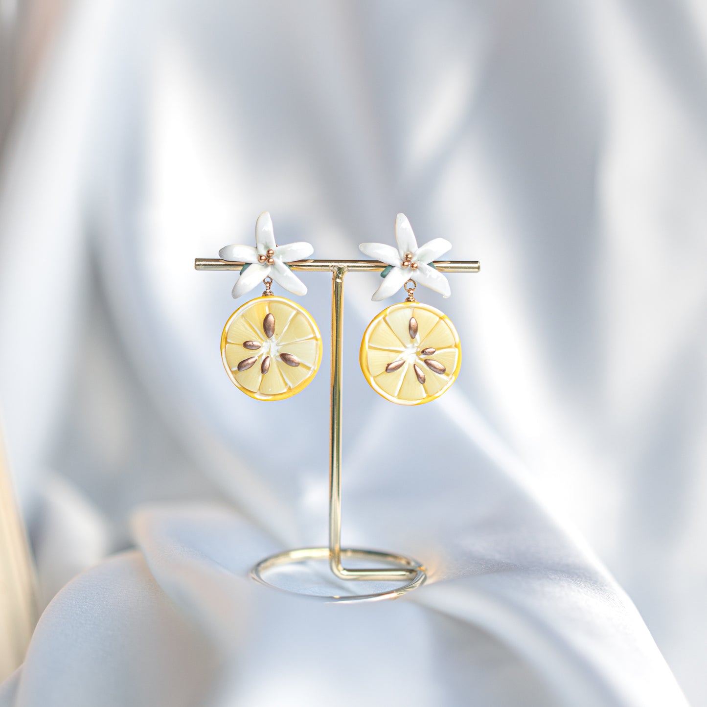 Lemon Slice Earrings • Modern earrings • Studs earrings • Everyday earrings • Summer 2023