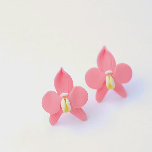 Coral Orchids Earrings • Modern earrings • Gold filled earrings • Sterling Silver earrings • Summer 2023