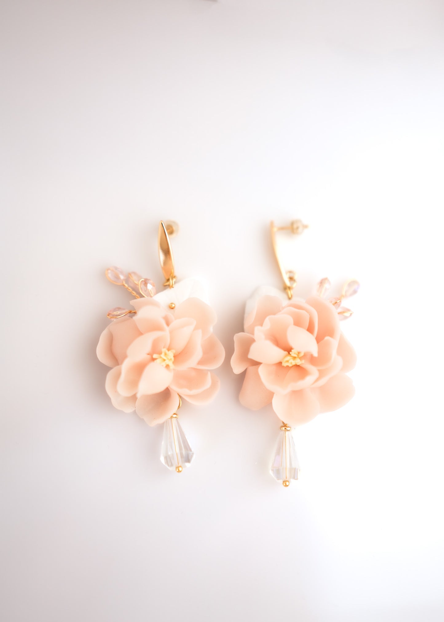 Roses Polymer clay earrings • Modern earrings • Clay earrings • Everyday earrings • Bridal earrings  • Wedding Jewerly