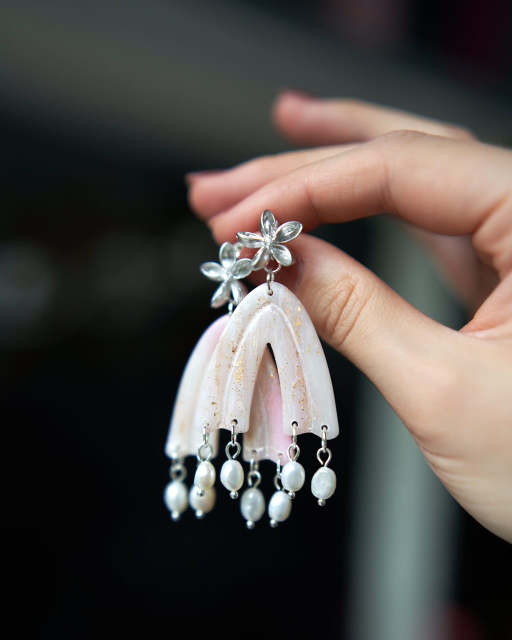 April Earrings • Modern earrings • Clay earrings • Everyday earrings