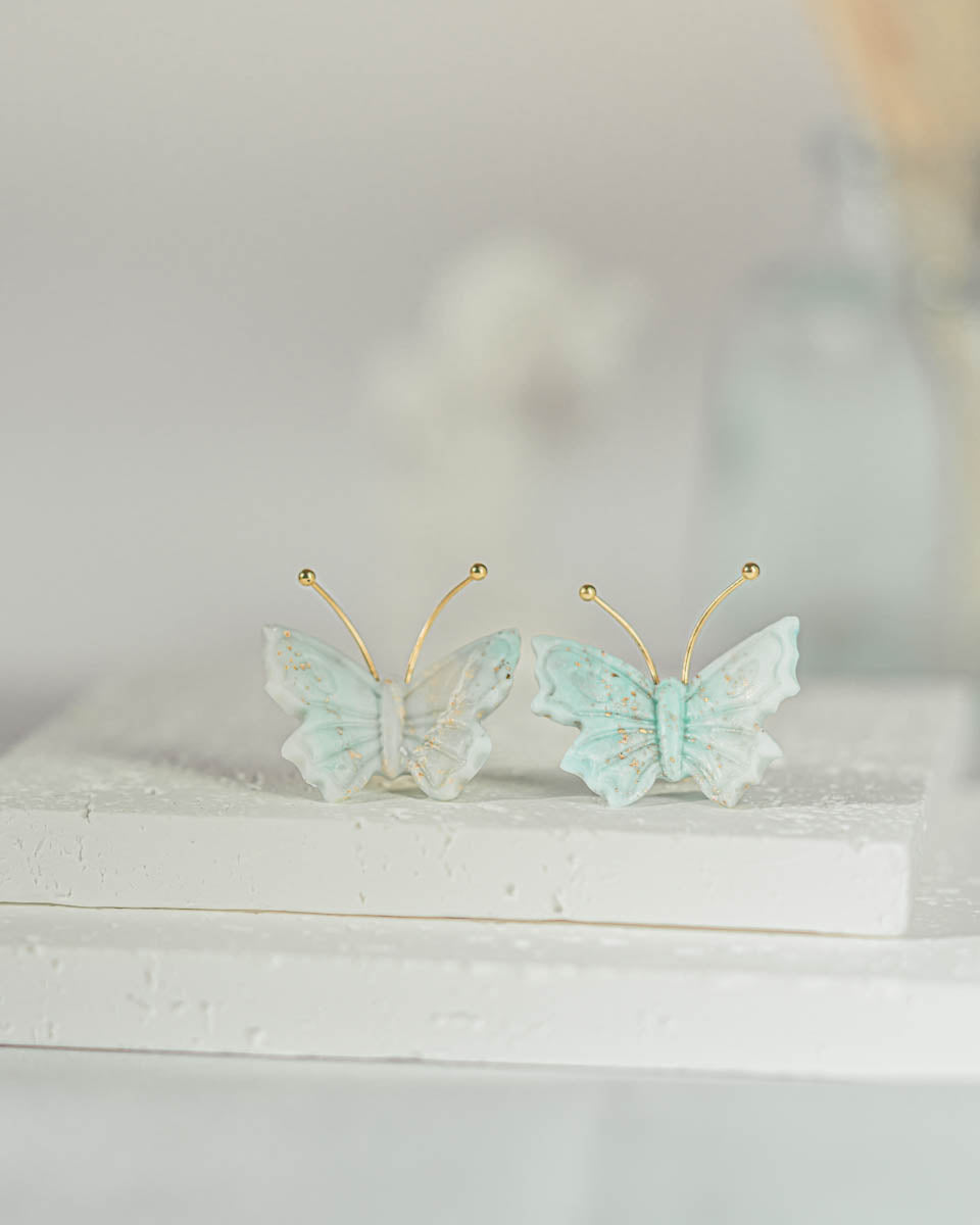 Marble Butterflies earrings • Modern earrings• Everyday earrings • Winter 2023